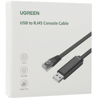 USB-konsolkabel UGREEN CM204, RJ45, 3m, Svart