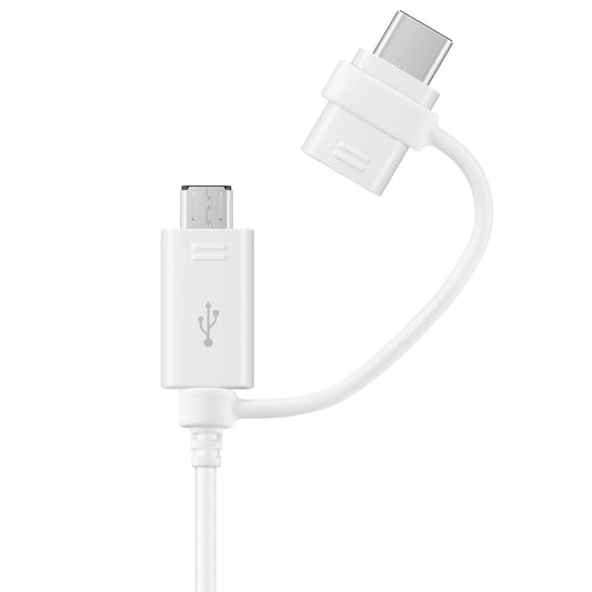 Data- och laddningskabel USB-A - USB-C / microUSB Samsung Combo 2in1, 18W, 1,5m, Vit EP-DG930DWEGWWW