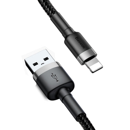 USB-A - Lightning Baseus Cafule data- och laddningskabel, 18W, 3m, Grå CALKLF-RG1