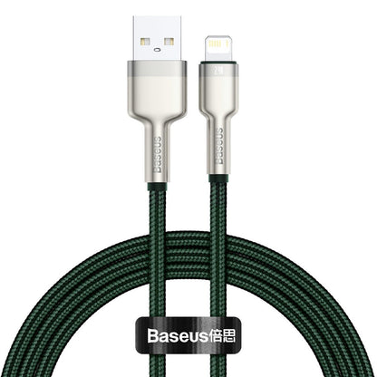 USB-A - Lightning Data- och Laddningskabel Baseus Cafule Metal Series, 18W, 1m, Grön CALJK-A06