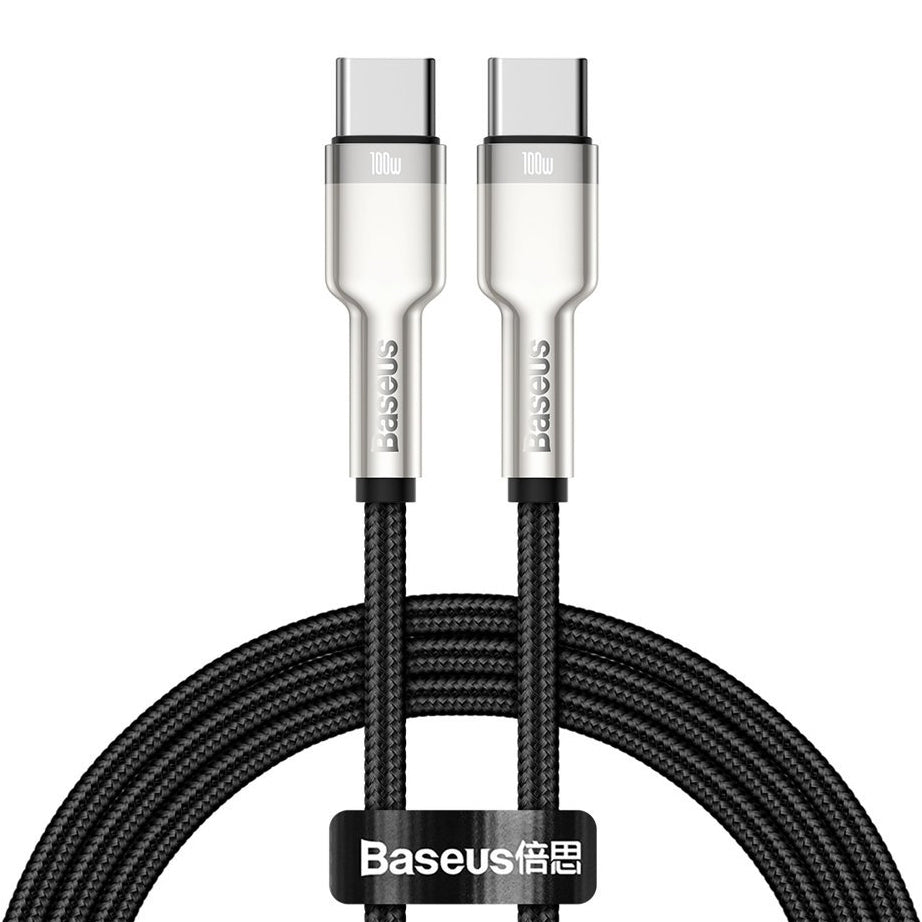 USB-C till USB-C Data- och Laddningskabel Baseus Cafule, 100W, 2m, Svart CATJK-D01