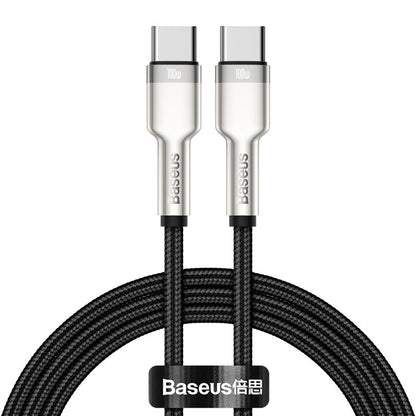 USB-C till USB-C Data- och Laddningskabel Baseus Cafule, 100W, 2m, Svart CATJK-D01