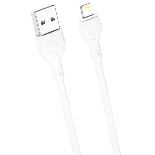 USB-A - Lightning Data- och Laddningskabel XO Design NB200, 10W, 1m, Vit