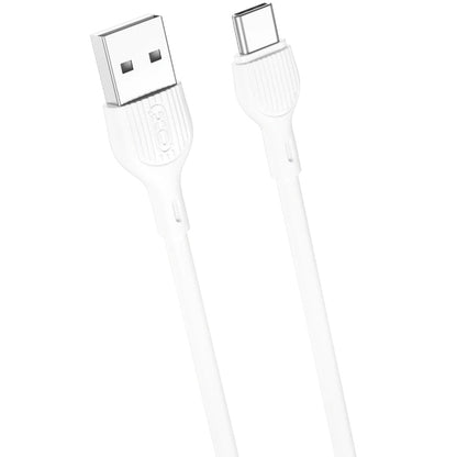Data- och laddningskabel USB-A - USB-C XO Design NB200, 10W, 1m, Vit