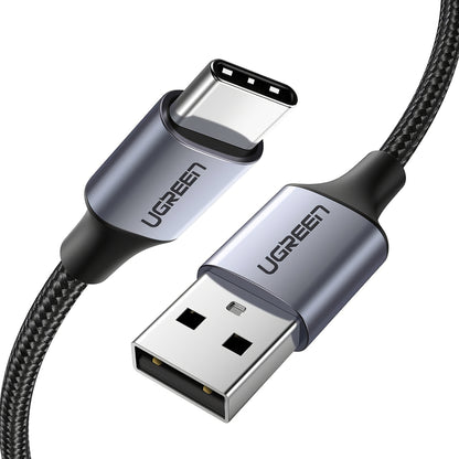 USB-A till USB-C Data- och Laddningskabel UGREEN US288, 18W, 1.5m, Svart