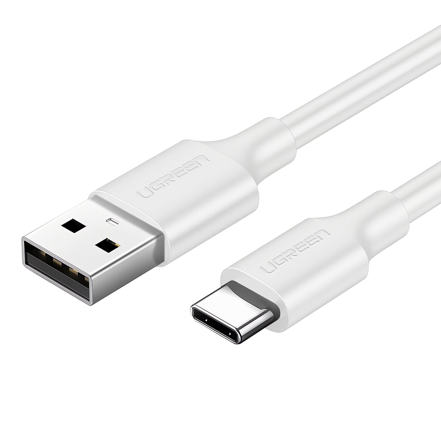 USB-A till USB-C data- och laddningskabel UGREEN US287, 18W, 1,5m, Vit