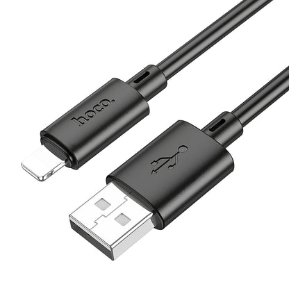 Data- och laddningskabel USB-A - Lightning HOCO X88, 18W, 1m, svart 