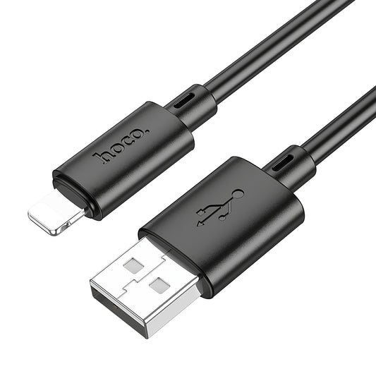 Data- och laddningskabel USB-A - Lightning HOCO X88, 18W, 1m, svart 