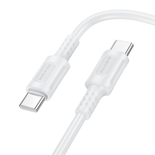 USB-C data- och laddningskabel - USB-C Borofone BX111 Feliz, 60W, 1m, Vit 