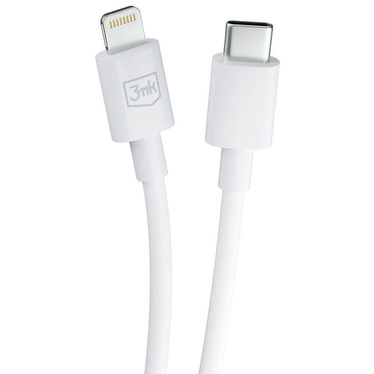 USB-C till Lightning data- och laddningskabel 3MK Hyper, 20W, 1,2m, vit