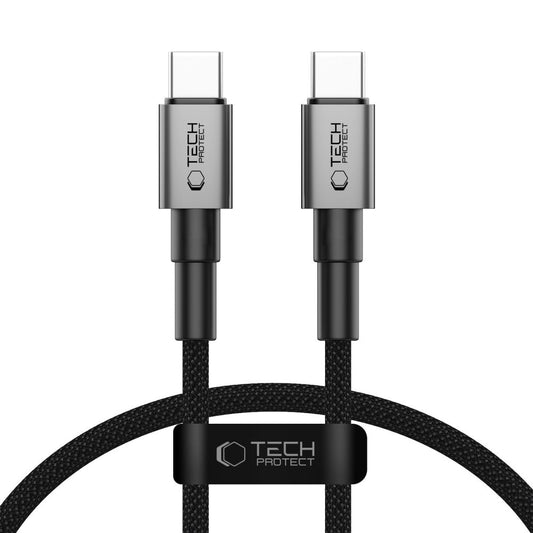 USB-C - USB-C Data- och Laddningskabel Tech-Protect Ultraboost DNA, 60W, 0.5m, Grå