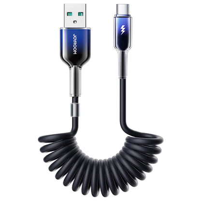 USB-A till USB-C Joyroom S-A43 Crystal data- och laddningskabel, 60W, 1.5m, Svart