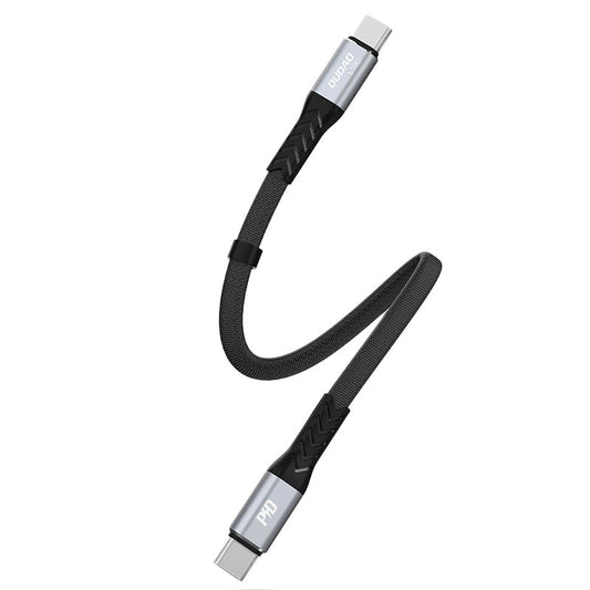 USB-C Data- och Laddningskabel - USB-C Dudao L10C, 100W, 0.23m, Svart