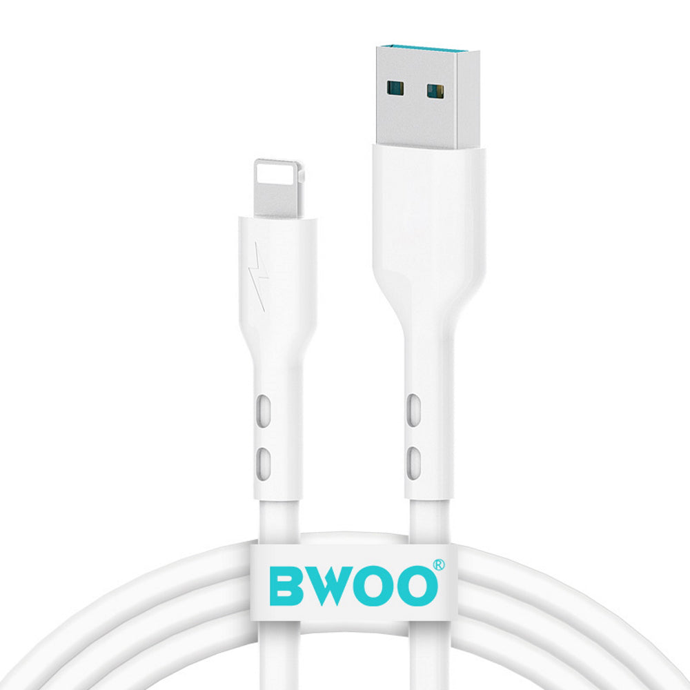 Data- och laddningskabel USB-A - Lightning BWOO X172L, 18W, 1m, Vit