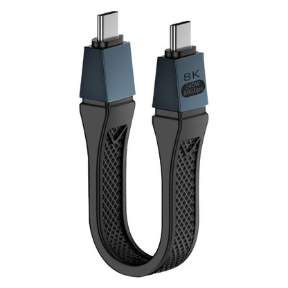 USB-C Data- och Laddningskabel - USB-C OEM 8K Video, 240W, 0.13m, Svart