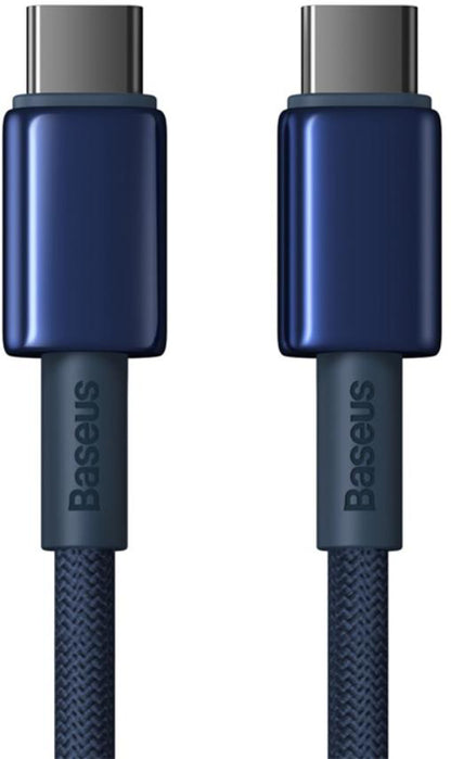 USB-C till USB-C Data- och Laddningskabel Baseus Tungsten Gold, 100W, 1m, Marinblå P10319800321-03