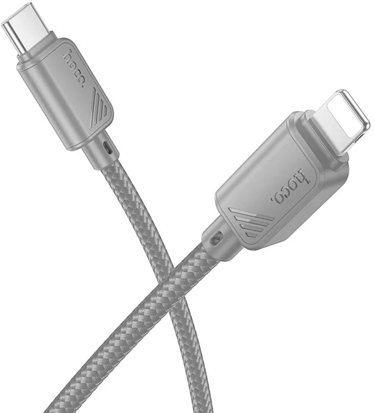 Data- och laddningskabel USB-C - Lightning HOCO X113, 27W, 1m, Grå