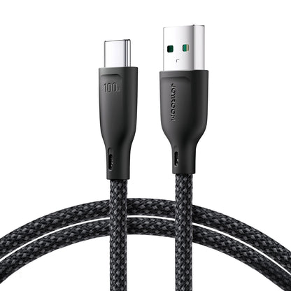 USB-A till USB-C data- och laddningskabel Joyroom Multi-Color S-A34, 100W, 1m, Svart