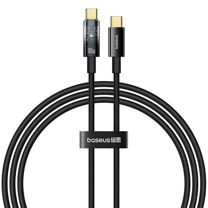 USB-C till USB-C Data- och Laddningskabel Baseus Explorer, 100W, 1m, Svart P10319703111-00