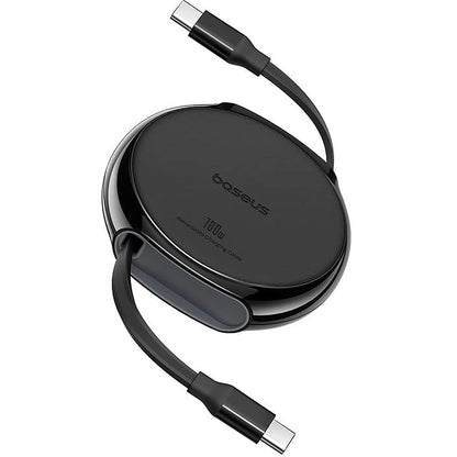 USB-C till USB-C Data- och Laddningskabel Baseus Pathfinder Retractable, 100W, 1m, Svart P10368400111-00