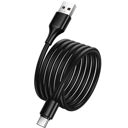USB-A till USB-C data- och laddningskabel HOCO X120, 60W, 1m, Svart