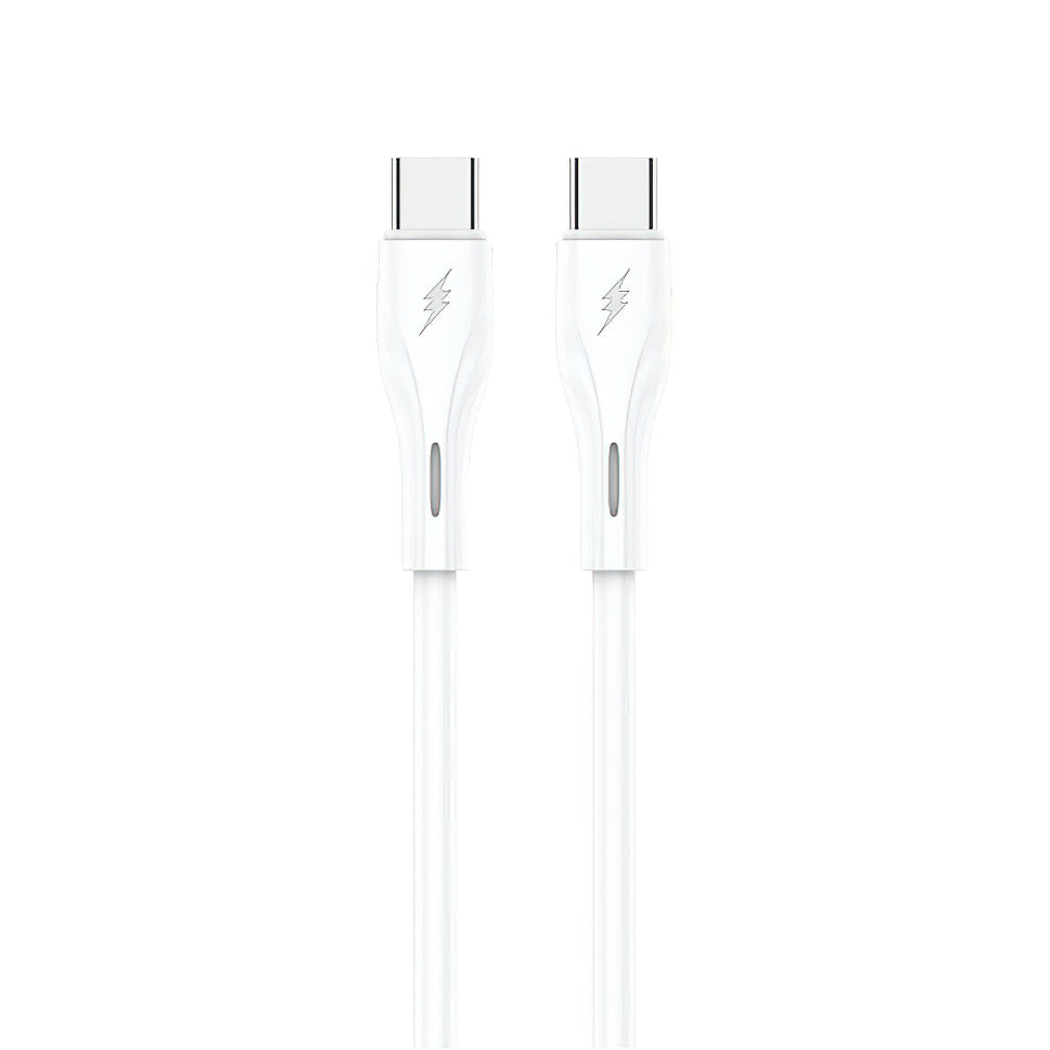 USB-C Data- och laddningskabel - USB-C Sendem M36C, 66W, 1m, Vit