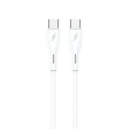 USB-C Data- och laddningskabel - USB-C Sendem M36C, 66W, 1m, Vit