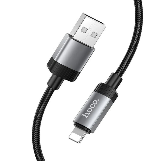 Data- och laddningskabel USB-A - Lightning HOCO X117, 18W, 1m, Svart