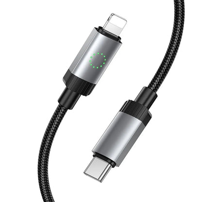 USB-C till Lightning data- och laddningskabel HOCO X117, 27W, 1m, svart