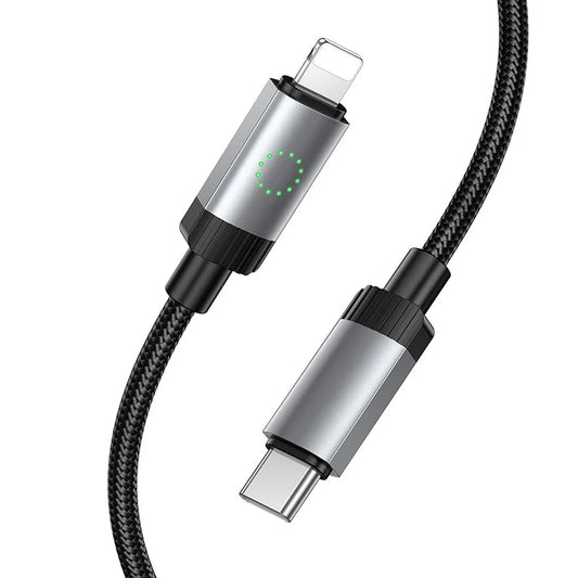 USB-C till Lightning data- och laddningskabel HOCO X117, 27W, 1m, svart