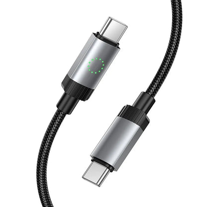 USB-C Data- och Laddningskabel - USB-C HOCO X117, 60W, 1m, Svart