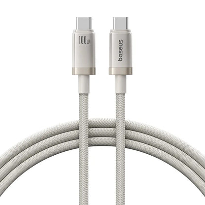 USB-C till USB-C Data- och Laddningskabel Baseus Titanium, 100W, 1m, Silver P10378100G21-00