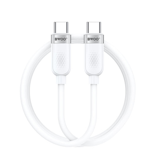 USB-C Data- och Laddningskabel - USB-C BWOO BO-X315C, 100W, 1m, Vit