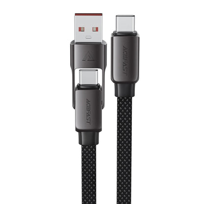 USB-C - USB-A / USB-C Acefast C13-05 data- och laddningskabel, 60W, 0.2m, Svart