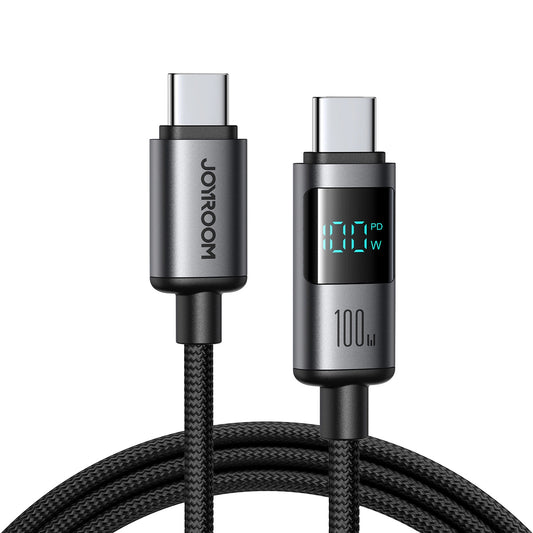 USB-C Data and Charging Cable - USB-C Joyroom S-A16 Pro Prism Display, 100W, 1.2m, Black