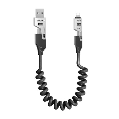 Data- och laddningskabel USB-A / USB-C - Lightning / USB-C Dudao L20 Pro, 65W, 1.5m, Svart