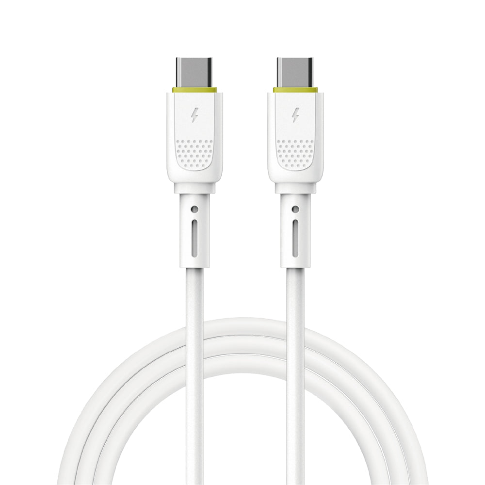 Data- och laddningskabel USB-C till USB-C WiWu Wi-C034, 60W, 1.2m, Vit