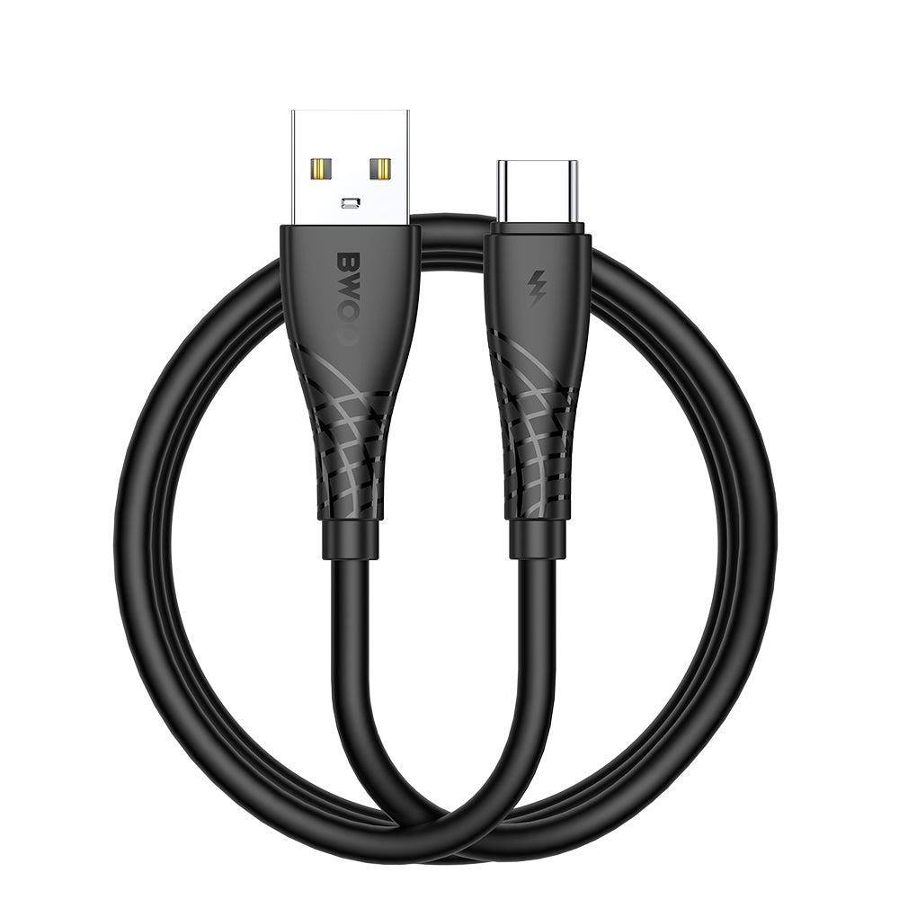 Data- och laddningskabel USB-A till USB-C BWOO BO-X318C, 27W, 1m, Svart