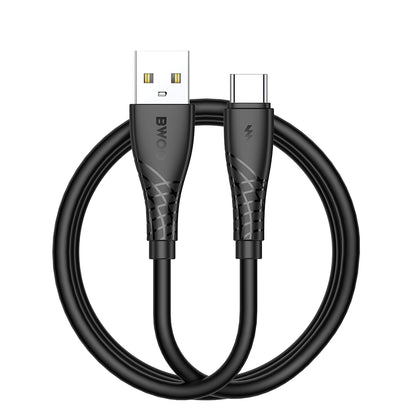 Data- och laddningskabel USB-A till USB-C BWOO BO-X318C, 27W, 1m, Svart