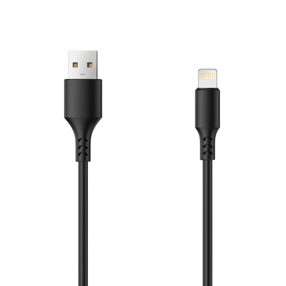 USB-A - Lightning Setty data- och laddningskabel, 18W, 1m, Svart