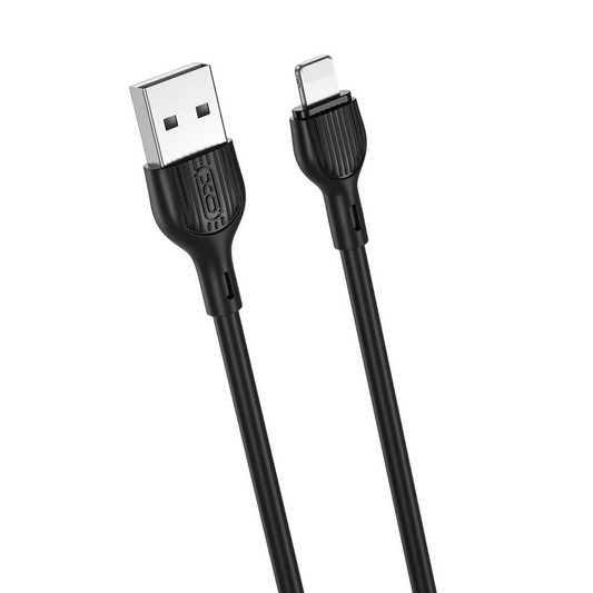 USB-A - Lightning Data- och Laddningskabel XO Design NB200, 10W, 1m, Svart