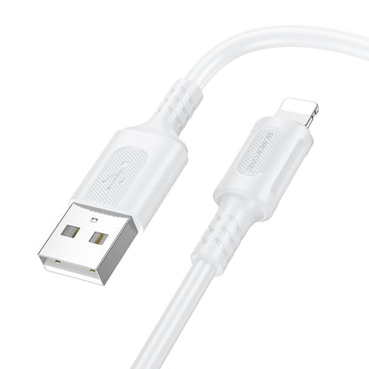 Data- och laddningskabel USB-A - Lightning Borofone BX111 Feliz, 18W, 1m, Vit