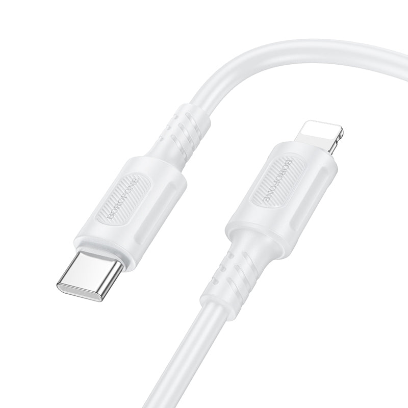 USB-C till Lightning Laddnings- och Datakabel Borofone BX111 Feliz, 27W, 1m, Vit