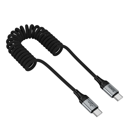 USB-C till USB-C data- och laddningskabel HOCO X121, 60W, 1.5m, Svart