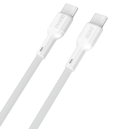 USB-C Data- och Laddningskabel - USB-C Dudao L9C Max, 240W, 2m, Vit