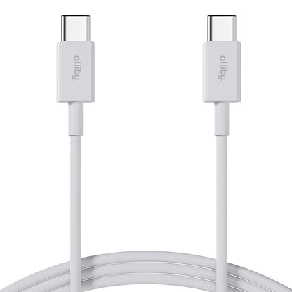 USB-C till USB-C data- och laddningskabel Allity. AUC-03, 100W, 1m, Vit