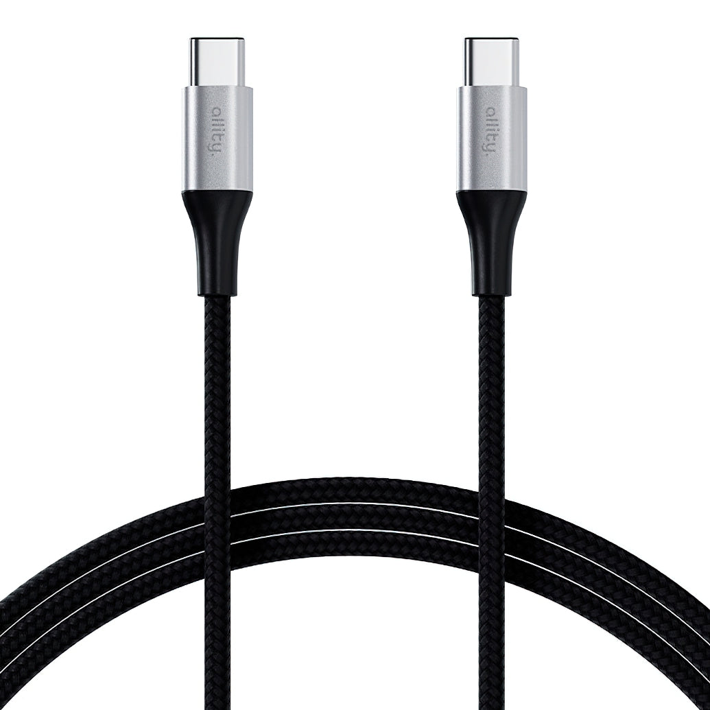 USB-C till USB-C data- och laddningskabel Allity. AUC-01, 100W, 2m, Svart