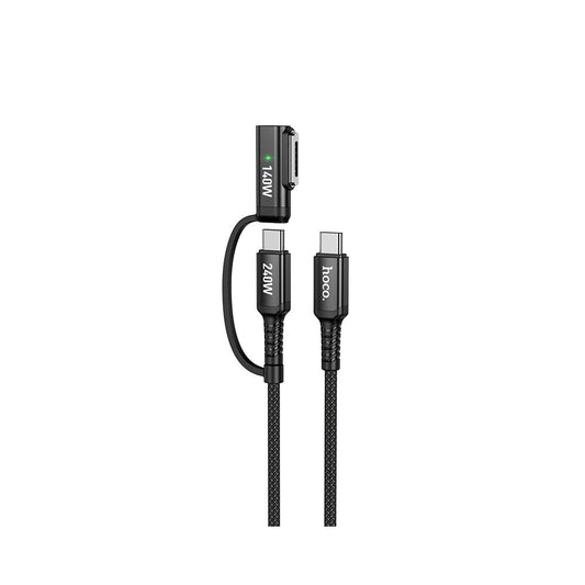 HOCO U142 Laddningskabel, USB-C - USB-C / MagSafe 3, 240W, 1.8m, Svart