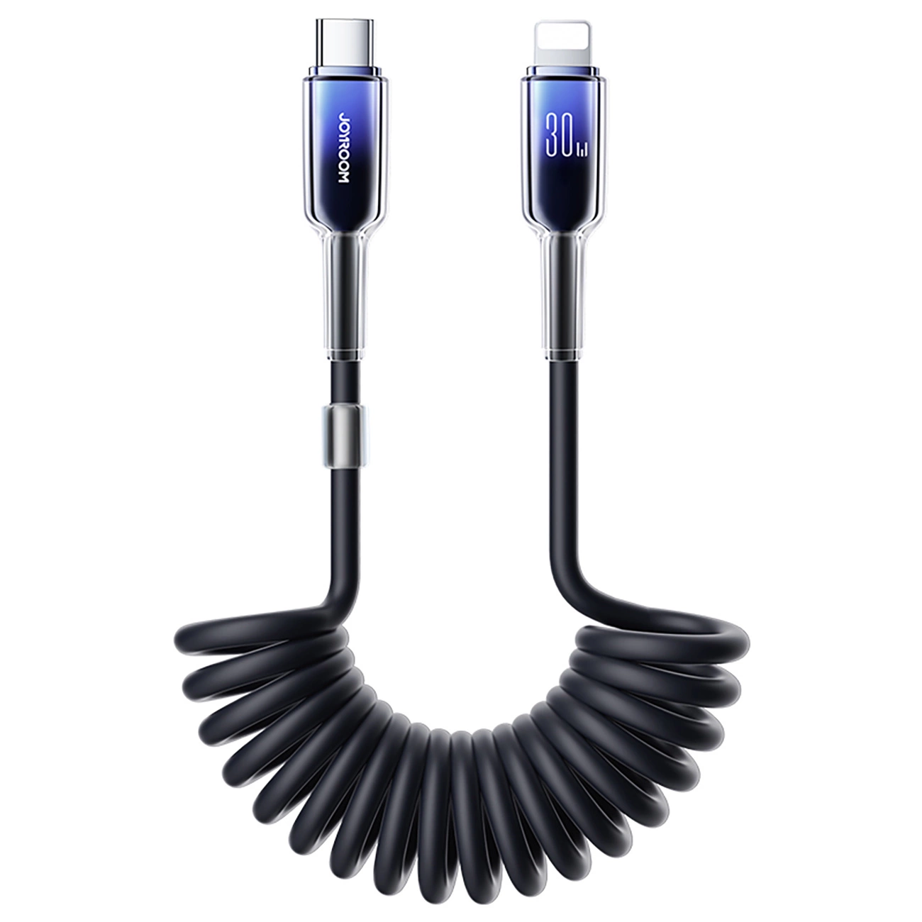 USB-C till Lightning Data- och Laddningskabel Joyroom S-A43 Crystal, 30W, 1.5m, Svart