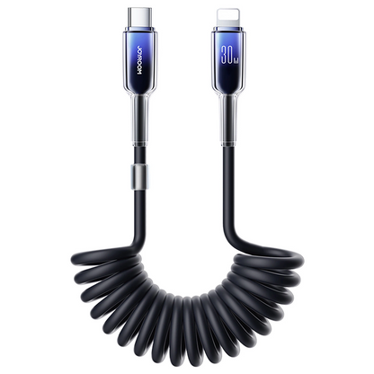 USB-C till Lightning Data- och Laddningskabel Joyroom S-A43 Crystal, 30W, 1.5m, Svart
